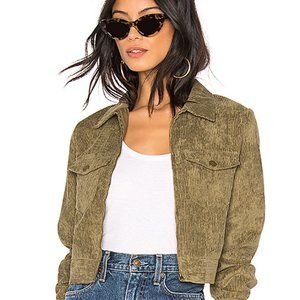 Cropped Green Corduroy Jacket Size S